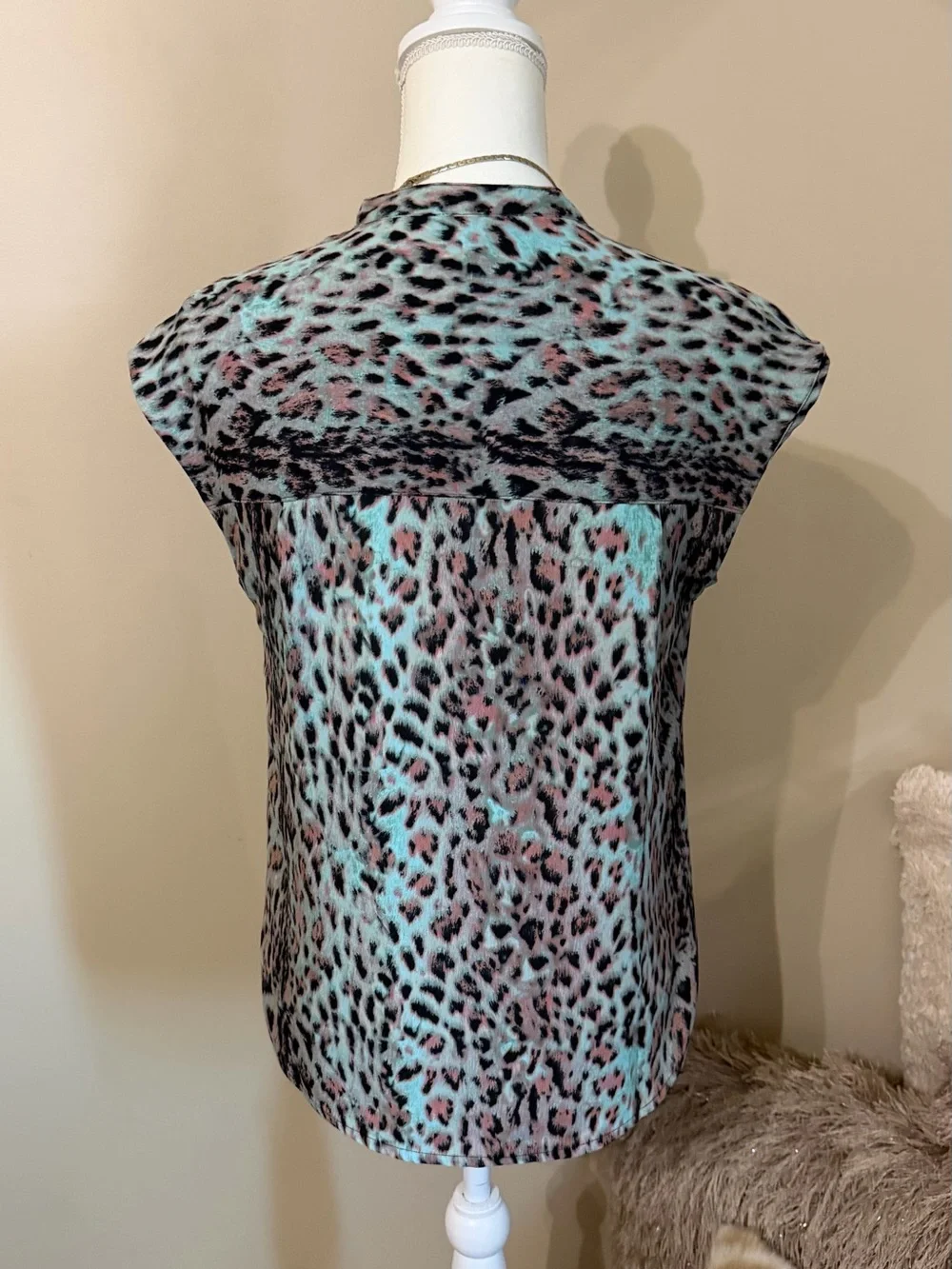 J Crew Pastel Leopard Print Blouse